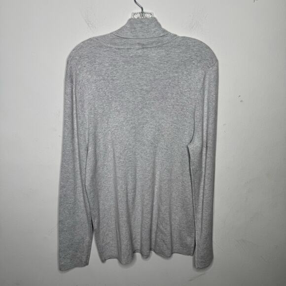 Chico’s 3 XL Gray Cowl Neck‎ Sweater Top Coolmax Cotton Blend Long Sleeve Cozy - Picture 8 of 9